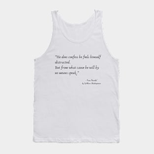 A Quote from "Hamlet" by William Shakespeare Tank Top